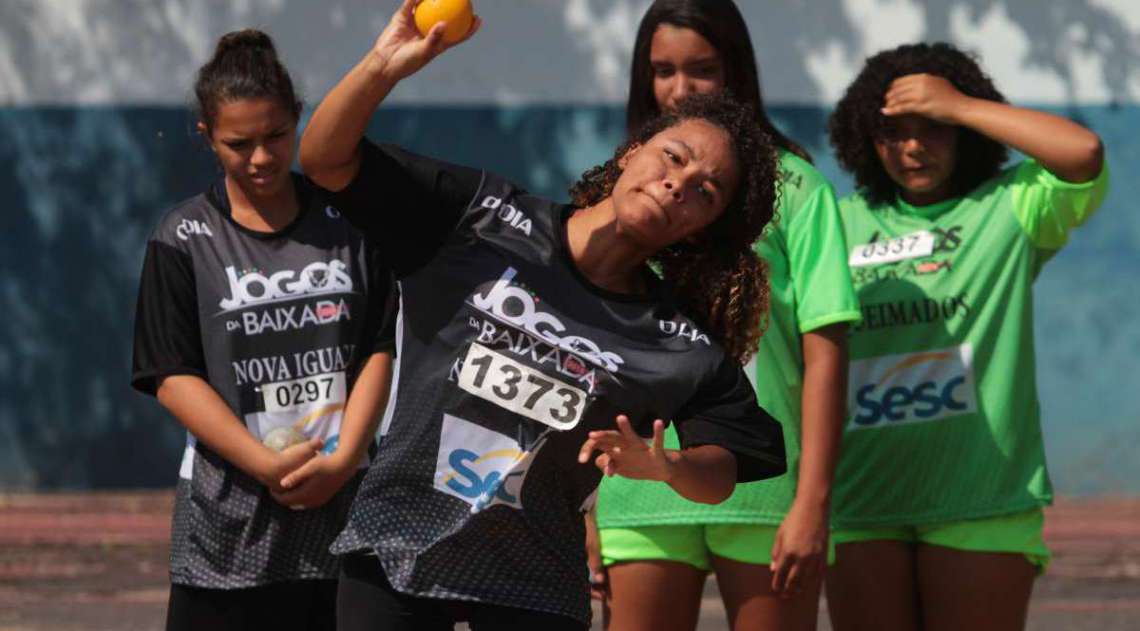 28/04/2018 - Caderno Baixada. Jogos da Baixada. Atletismo.Foto: Fernanda Dias / Ag�ncia O Dia.