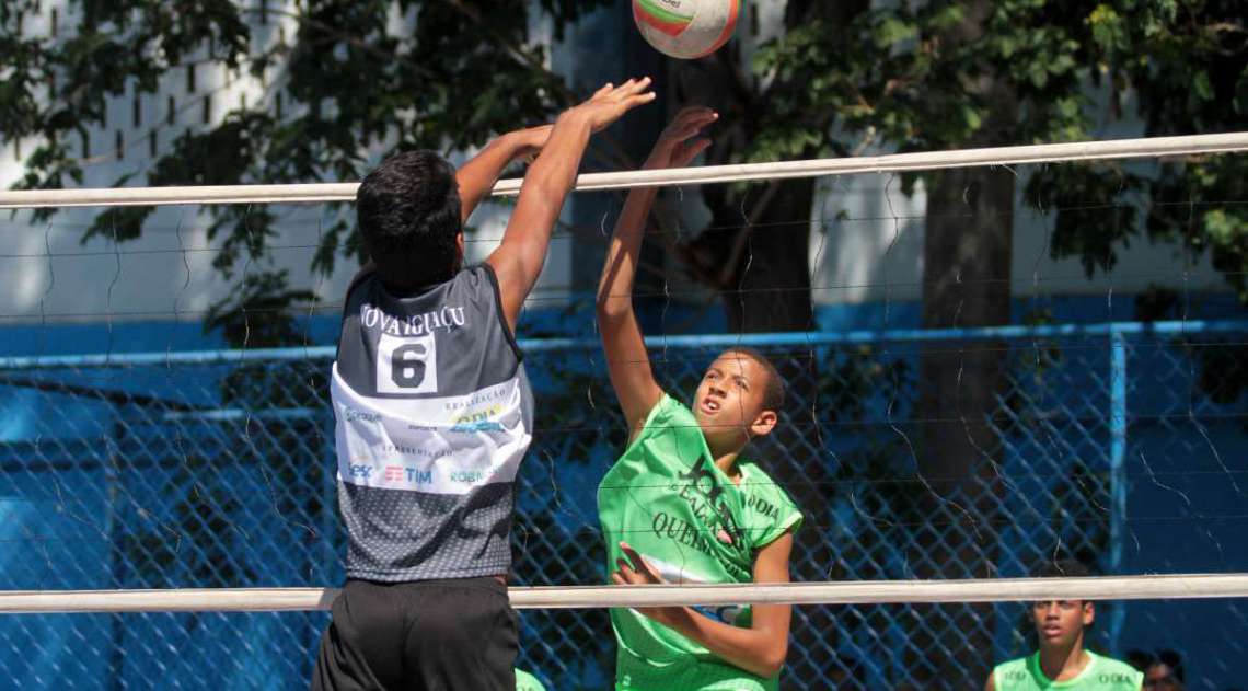 28/04/2018 - Caderno Baixada. Jogos da Baixada. Volei Masculino sub 14.Foto: Fernanda Dias / Ag�ncia O Dia.