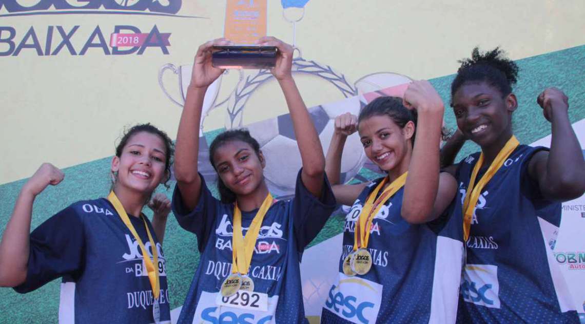 28/04/2018 - Caderno Baixada. Jogos da Baixada. Premia��o Atletismo. Foto: Fernanda Dias / Ag�ncia O Dia.