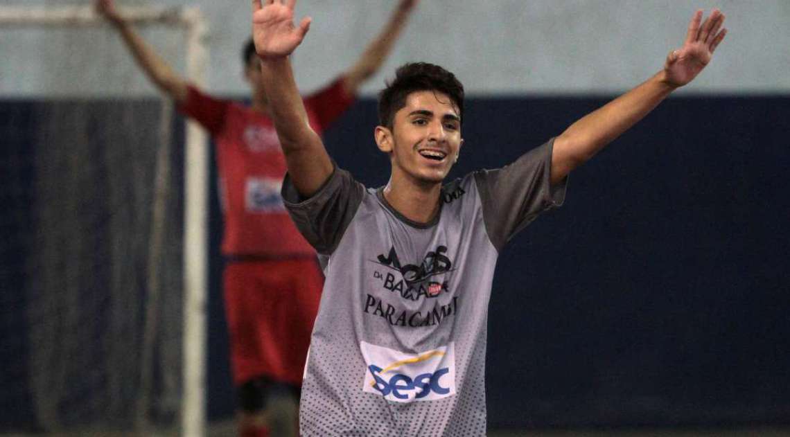 29/04/2018 - Caderno Baixada. Jogos da Baixada. Final Fustal Masculino. Paracambi e Itagua�. Equipe vencedora Itagua�. Foto: Fernanda Dias / Ag�ncia O Dia.