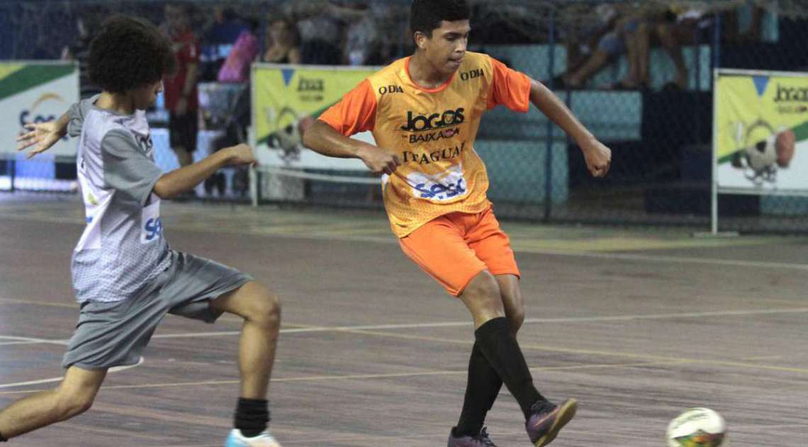 29/04/2018 - Caderno Baixada. Jogos da Baixada. Final Fustal Masculino. Paracambi e Itagua�. Equipe vencedora Itagua�. Foto: Fernanda Dias / Ag�ncia O Dia.