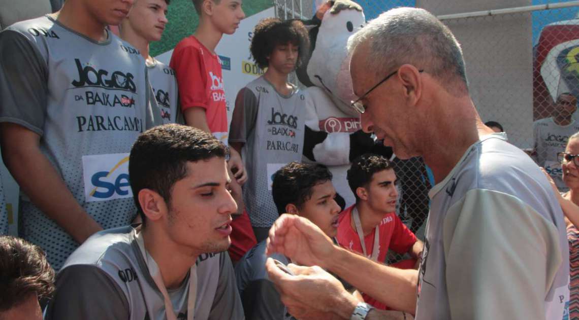 29/04/2018 - Caderno Baixada. Jogos da Baixada. Final Fustal Masculino. Paracambi e Itagua�. Equipe vencedora Itagua�. Foto: Fernanda Dias / Ag�ncia O Dia.