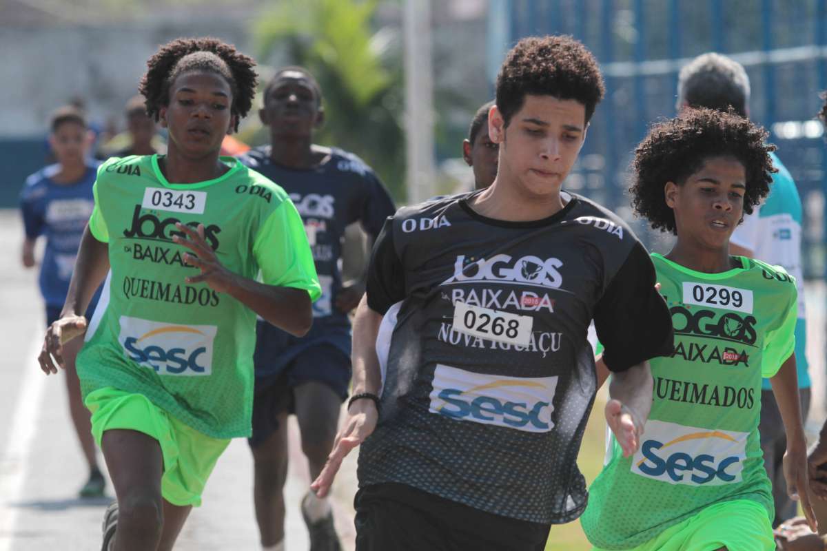 28/04/2018 - Caderno Baixada. Jogos da Baixada. Atletismo.Foto: Fernanda Dias / Agência O Dia.