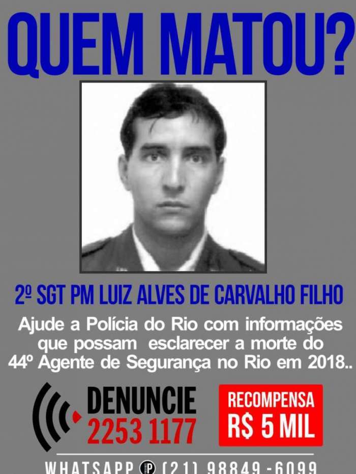 Portal pede informa��es sobre assassinos de policial militar