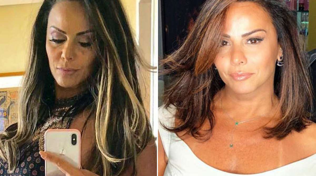 Antes e depois das madeixas da Vivi - Reprodução / Instagram