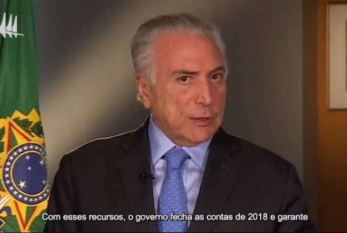 O presidente Michel Temer publicou vídeo em sua conta no Facebook divulgando notícias da  economia