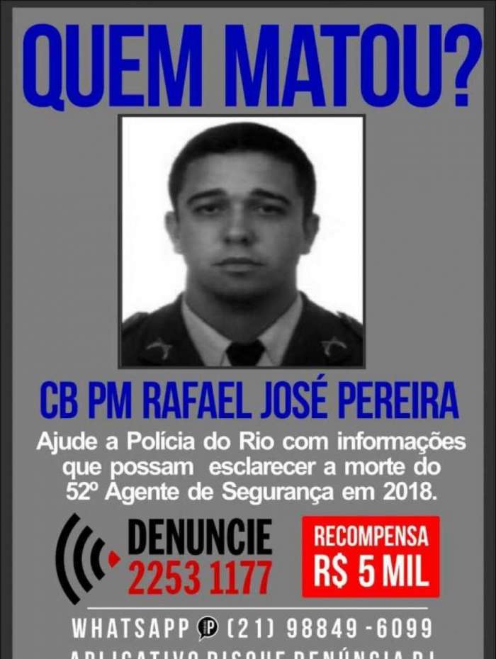 Cabo Rafael Jos� Pereira foi o 47� policial militar assassinado este ano