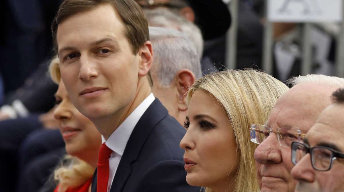 Israeli nationalist settlers wave their national flag as they celebrate the Jerusalem Day at the Old City's Damascus gate in Jerusalem on May 13, 2018.
For Israelis, Sunday is Jerusalem Day, an annual celebration of the "reunification" of the city following the 1967 Six-Day War. / AFP PHOTO / MENAHEM KAHANA
