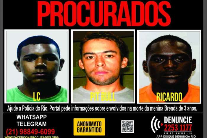 Trio � procurado por morte de menina de 3 anos em Concei��o de Jacare�, em Mangaratiba