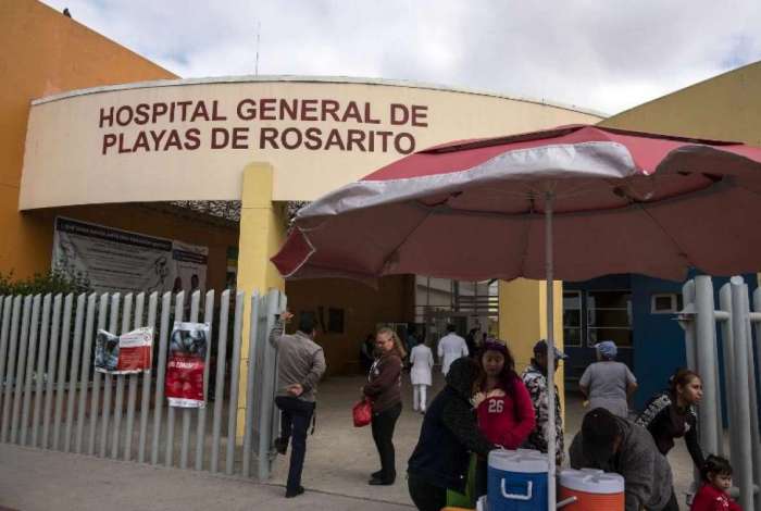 Fachada do Hospital Geral de Rosarito, onde supostamente Thomas Markle, o pai de Meghan Markle, havia sido tratado depois de um ataque cardaco na semana passada