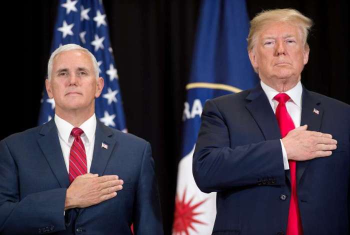 O presidente dos EUA, Donald Trump, e o vice-presidente dos EUA, Mike Pence