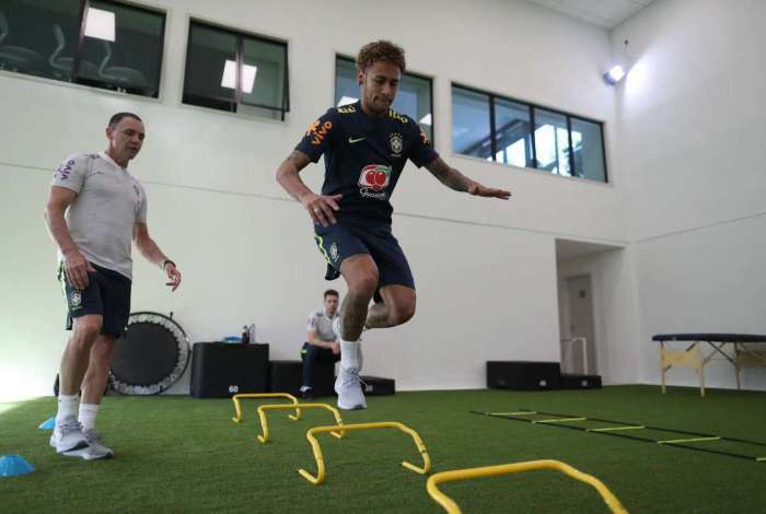 Testes e exames da Seleo Brasileira. Neymar. Lucas Figueiredo/CBF