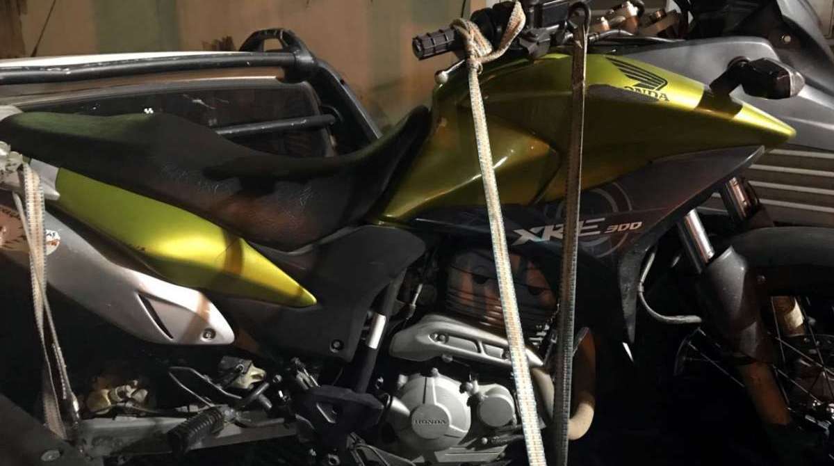 Moto em poder de Jonas e que teria sido usada no crime