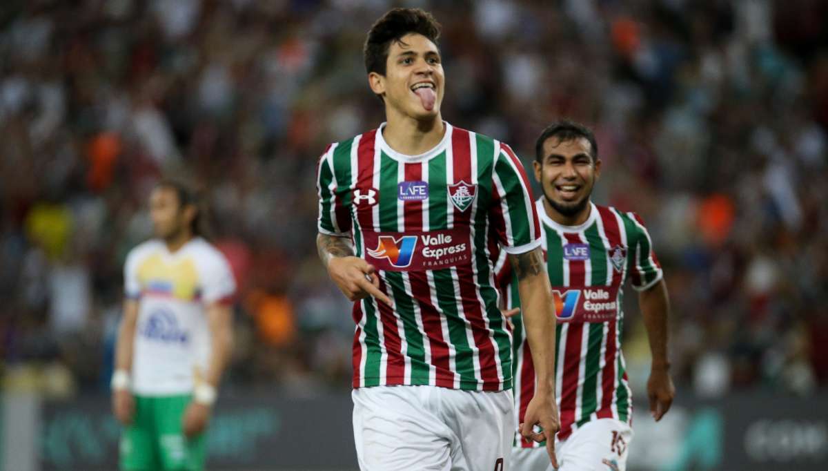 Pedro marcou dois gols na vit&oacute;ria do Flu - LUCAS MERÇON / FLUMINENSE F.C.