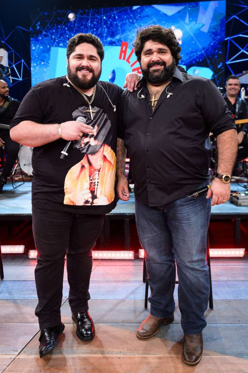 César Menotti e Fabiano no 'Altas Horas' - Ramón Vasconcelos/TV Globo