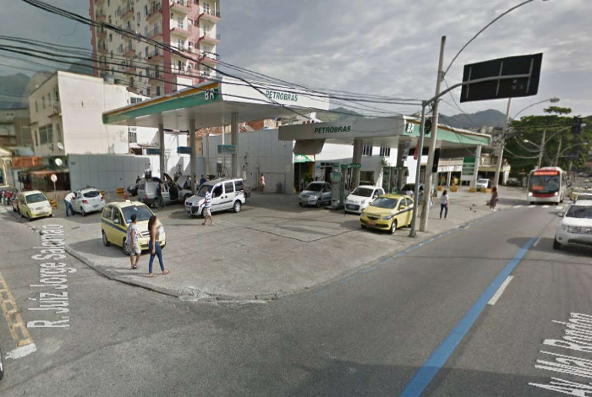 Rua Juiz Jorge Salomão próxima a um posto BR, localizado na Av. Marechal Rondon  - Reprodução Google Maps