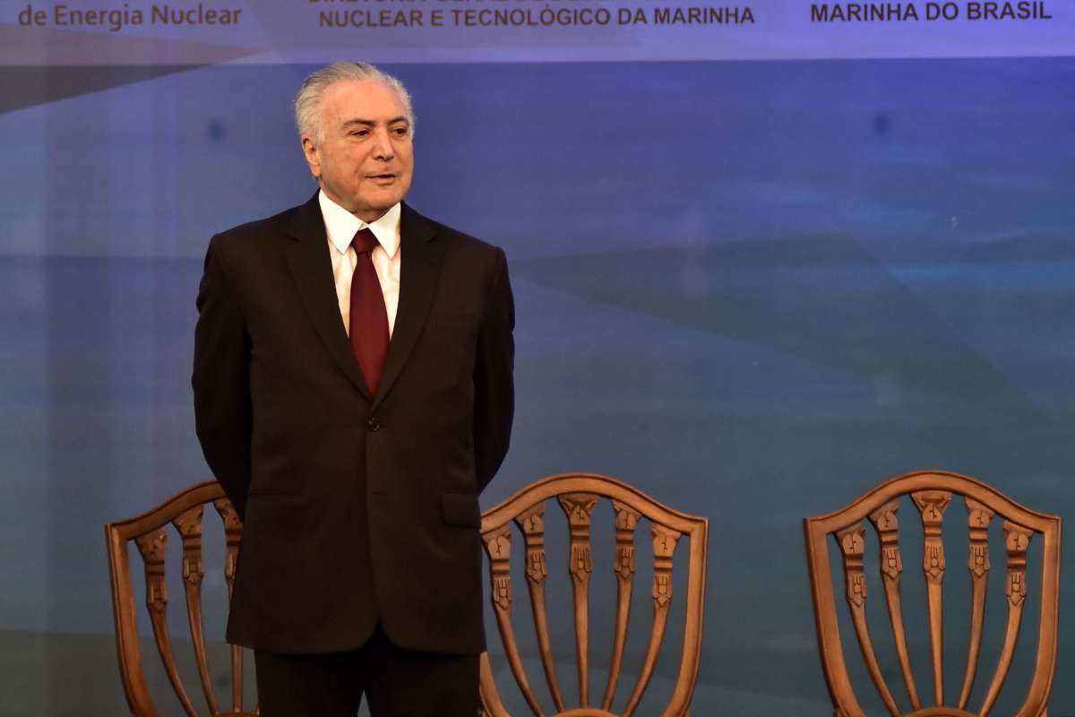 Temer acompanhou o primeiro tempo do jogo entre o Brasil e a Costa Rica no Palácio do Jaburu - Eduardo Carmim/Parceiro/Agência O Dia