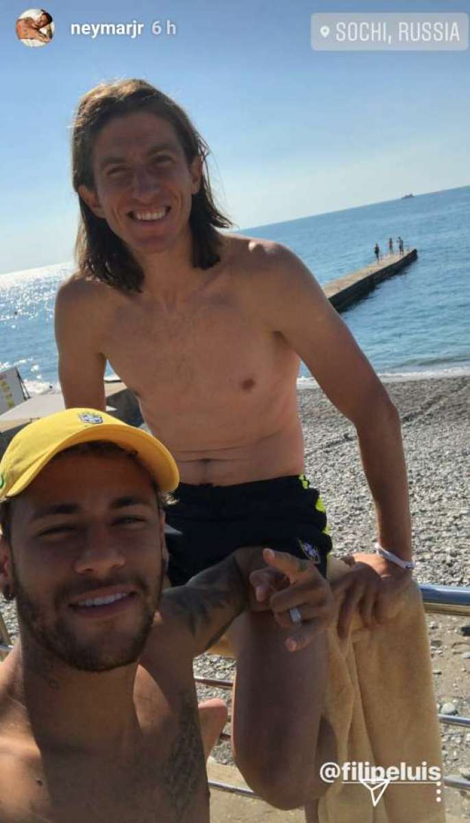 Neymar e Filipe Luis