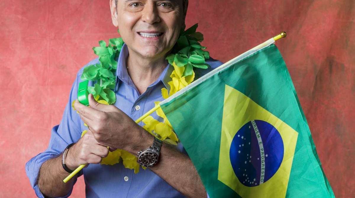 O narrador Luis Roberto, da Globo - Copa do Mundo 2018