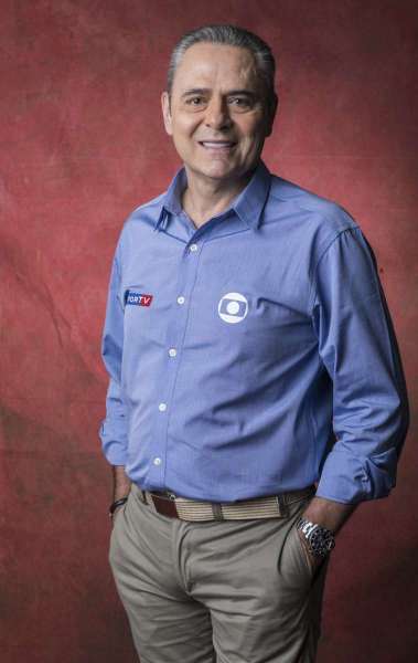 O narrador Luis Roberto, da Globo  - TV Globo/Jo&atilde;o Miguel Junior