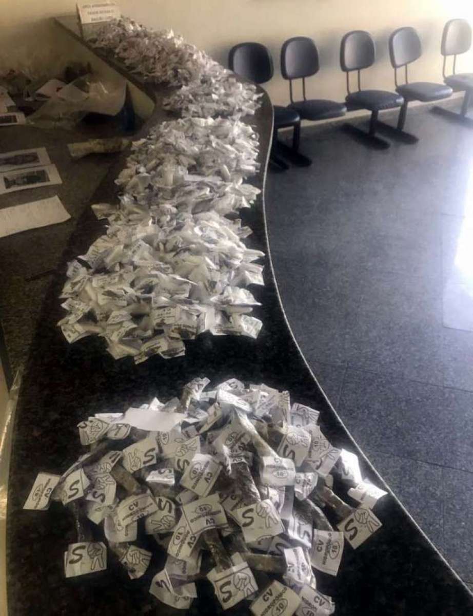Farta quantidade de droga foi apreendida