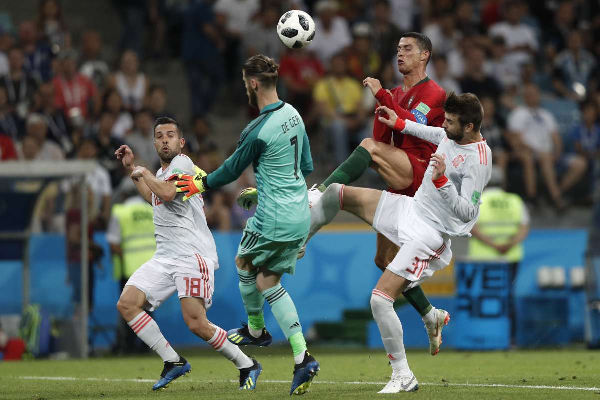 Portugal e Espanha empataram por 3 a 3