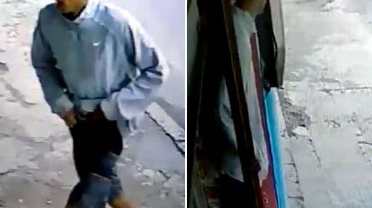 Câmera de segurança flagra momento em que bandido segue vítima por loja e sai com seus pertences - Reprodução / Internet