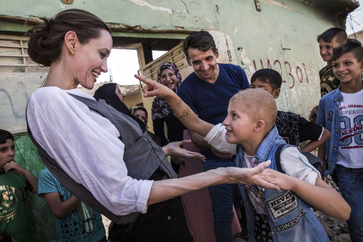 Angelina Jolie visitou o Iraque a convite da Agência da ONU para os Refugiados (ACNUR) - AFP