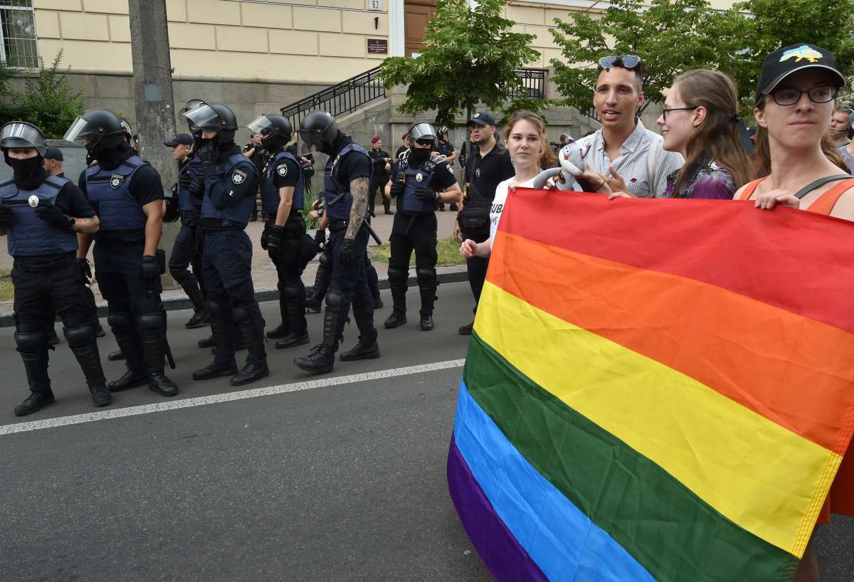A parada gay lotou as ruas de Kiev neste domingo