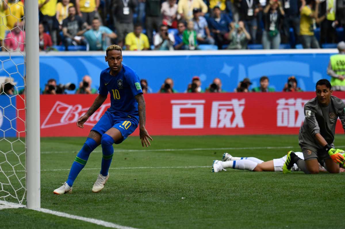 Neymar comemora gol contra  Costa Rica - AFP