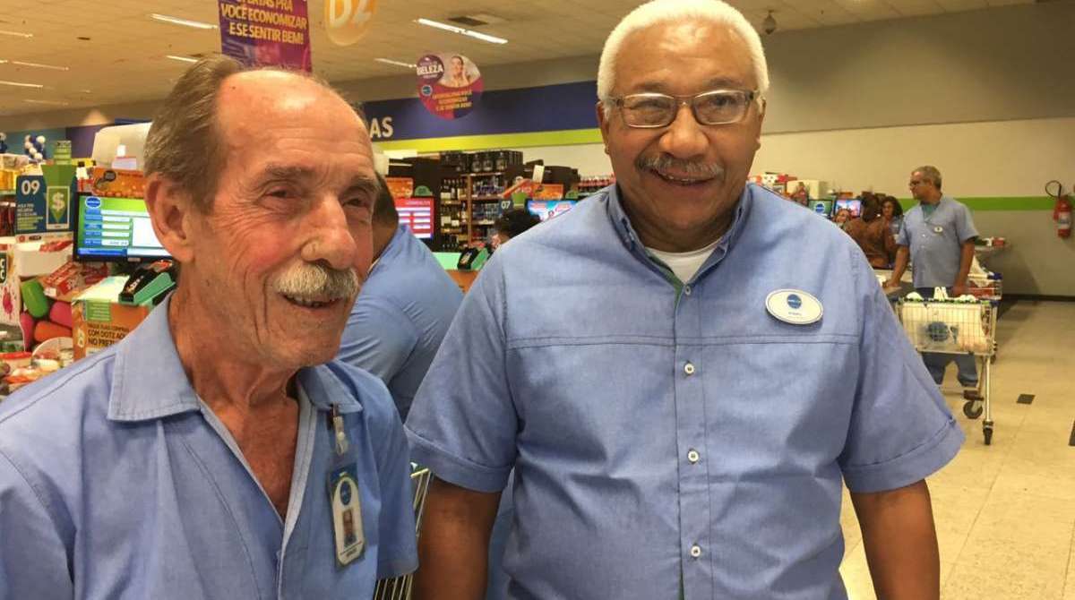 Geraldo e Romeudo trabalham em supermercado - Arquivo