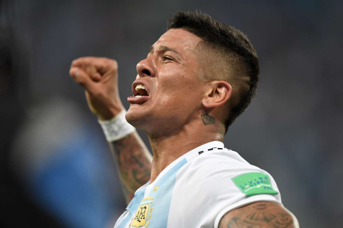 Rojo comemora o gol da classificação argentina