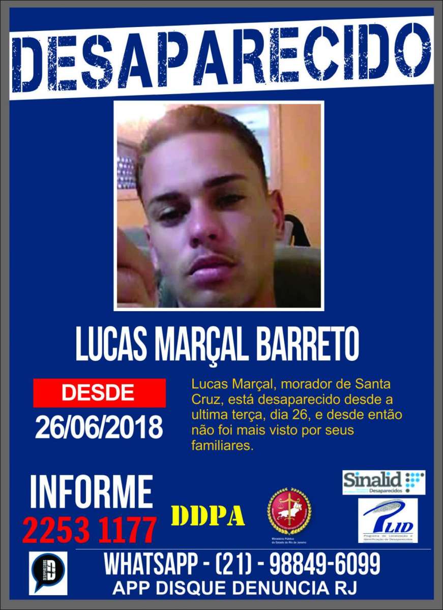 Lucas está desaparecido desde terça-feira - Divulgação