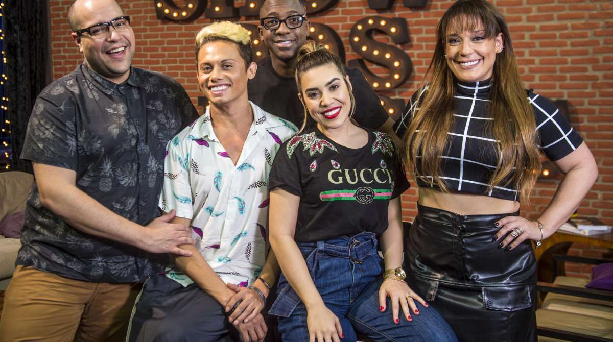 Tiago Abravanel, Silvero Pereira, Mumuzinho, Naiara Azevedo e Helga Nemeczky: finalistas do 'Show dos Famosos'
