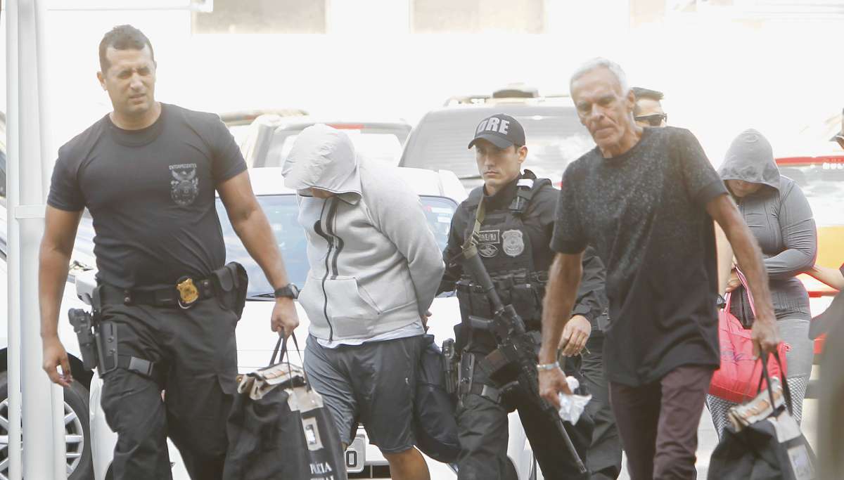 Presos  na opera&ccedil;&atilde;o Antigoon da Policia Federal acusados de pertencer a uma quadrila internacional de drogas ,Foto  SeveSilva  Silva Agencia O Dia