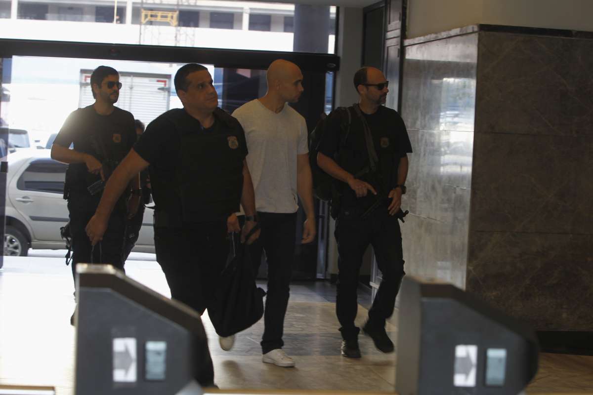 Presos  na opera&ccedil;&atilde;o Antigoon da Policia Federal acusados de pertencer a uma quadrila internacional de drogas ,Foto  SeveSilva  Silva Agencia O Dia