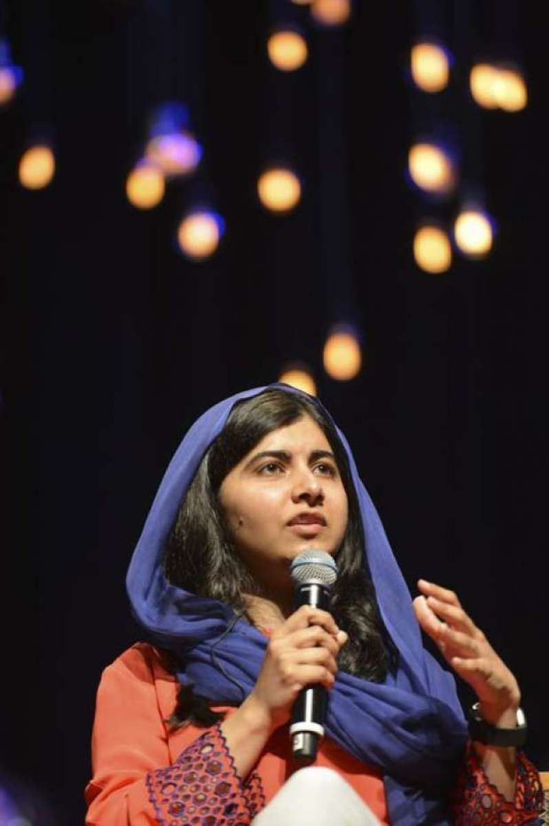 A ativista paquistanesa Malala Yousafzai, em visita  à capital paulista, participou de evento promovido pelo Itaú Unibanco, no Auditório Ibirapuera. - Agência Brasil
