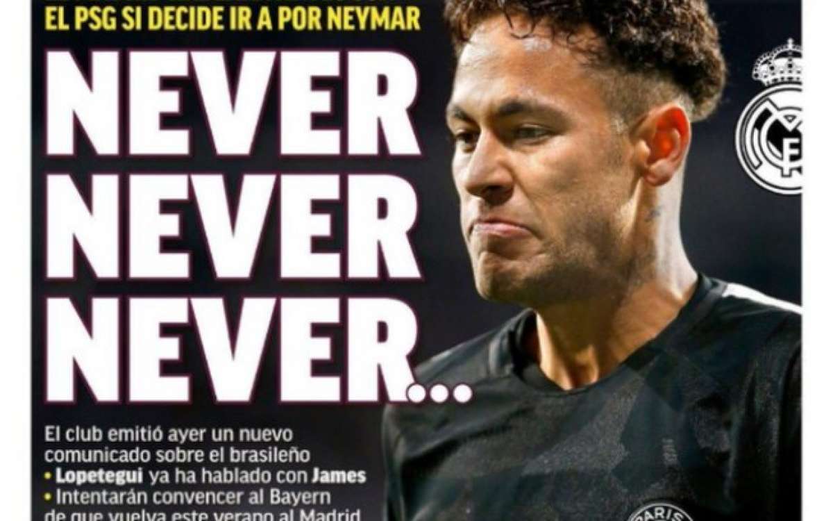 Jornal 'Marca' estampou manchete forte sobre Neymar - Reprodução
