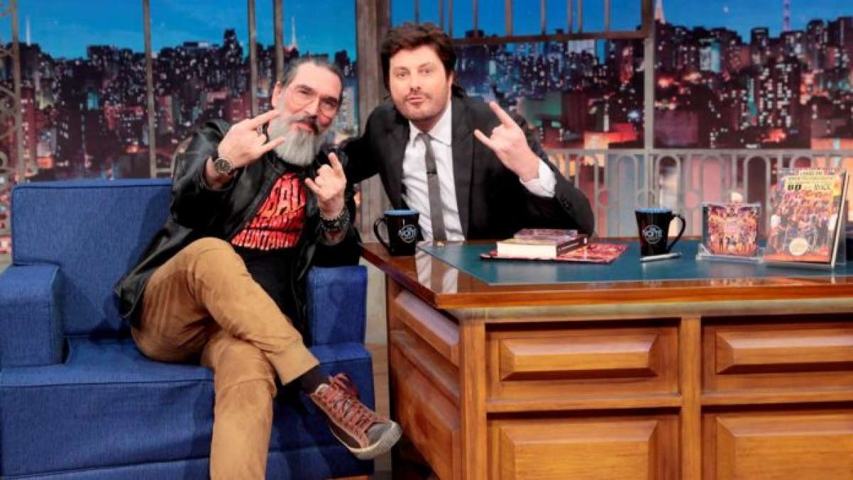 Lobão e Danilo Gentili no 'The Noite' - Divulgação