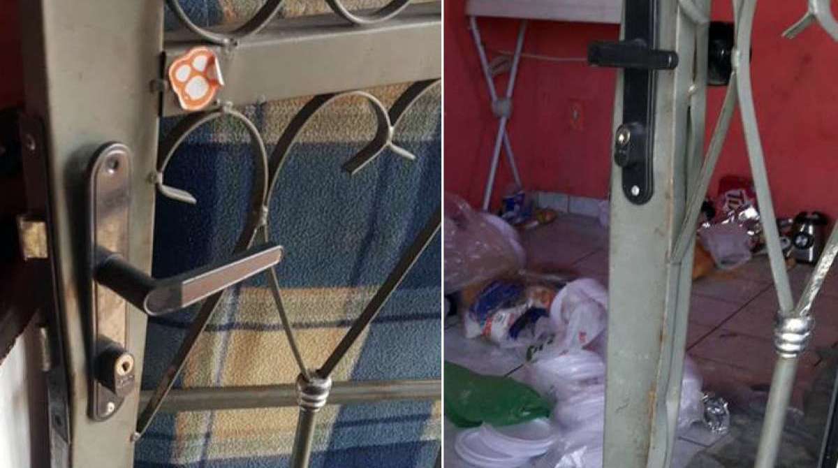 As portas da casa estavam arrombadas