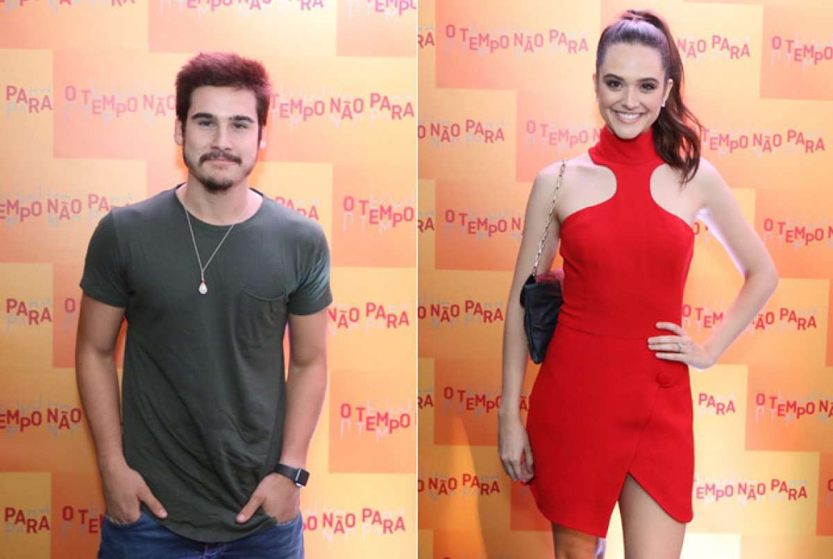 Nicolas Prattes e Juliana Paiva deixam a festa juntos