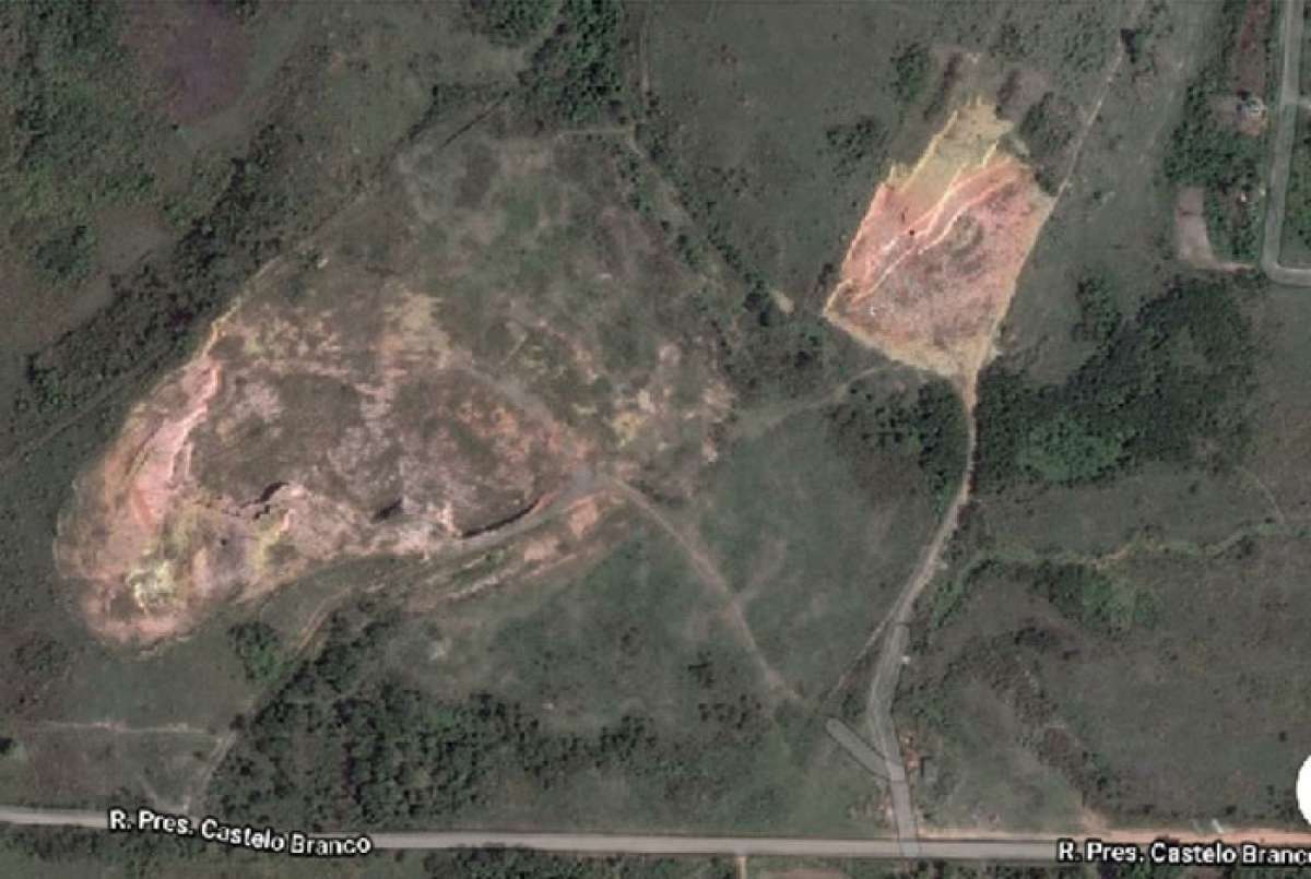 No mapa, região onde fica o cemitério clandestino da milícia de Itaguaí - Reprodução / Google Maps