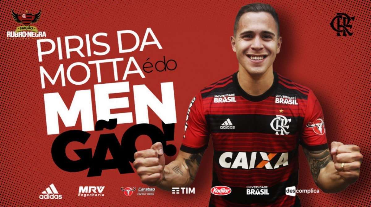 Piris da Motta foi anunciado pelo Flamengo - Reprodução Twitter 