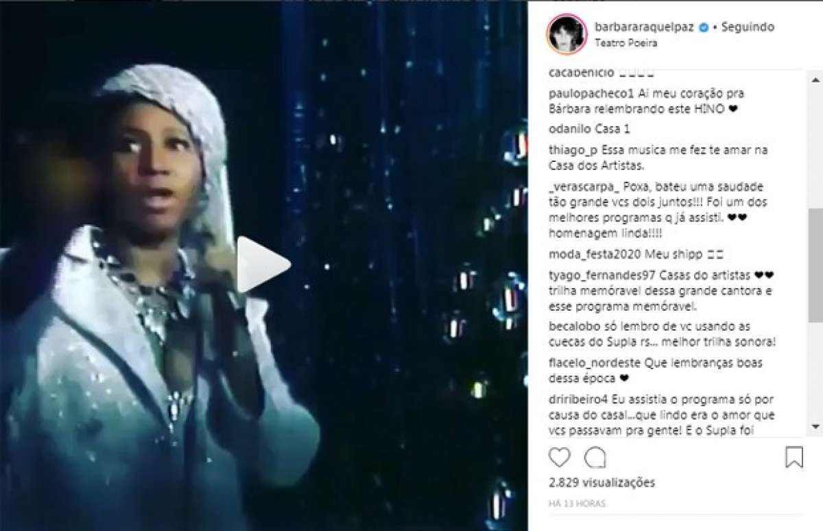 Supla e Bárbara Paz na época de 'A Casa dos Artistas'