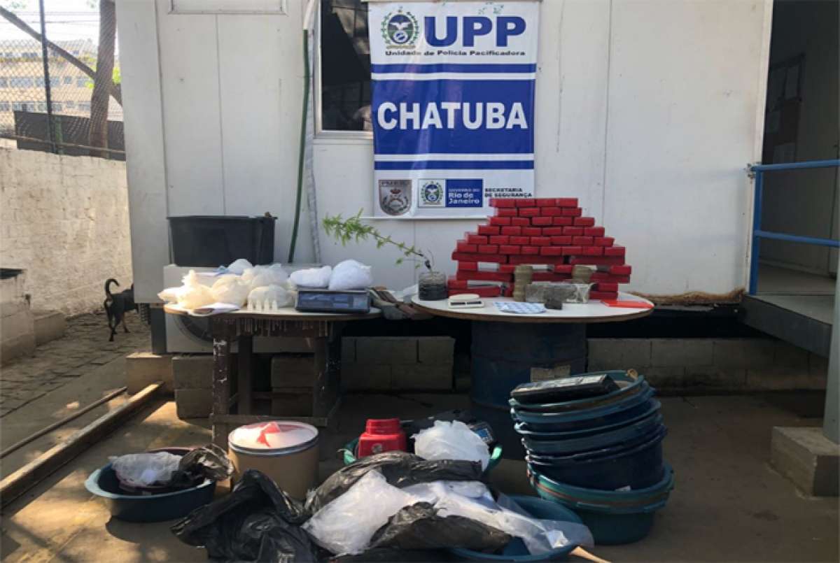 Droga apreendida na Chatuba