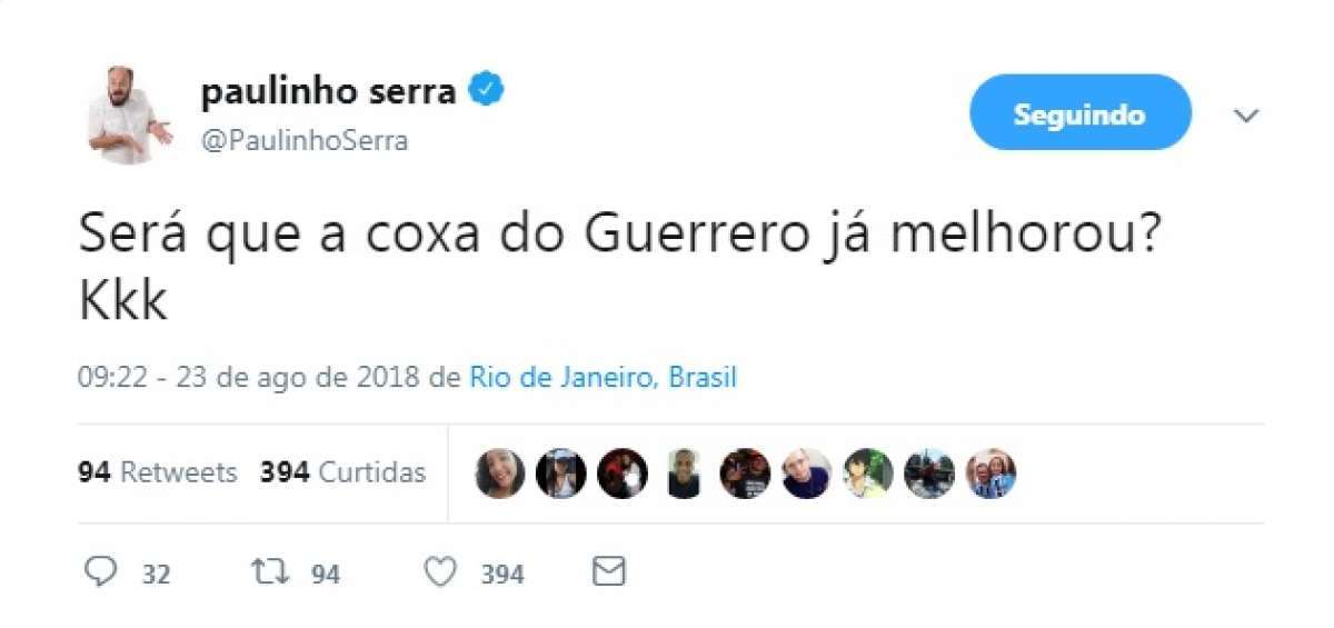Peruano Paolo Guerrero fica fora dos gramados até abril de 2019