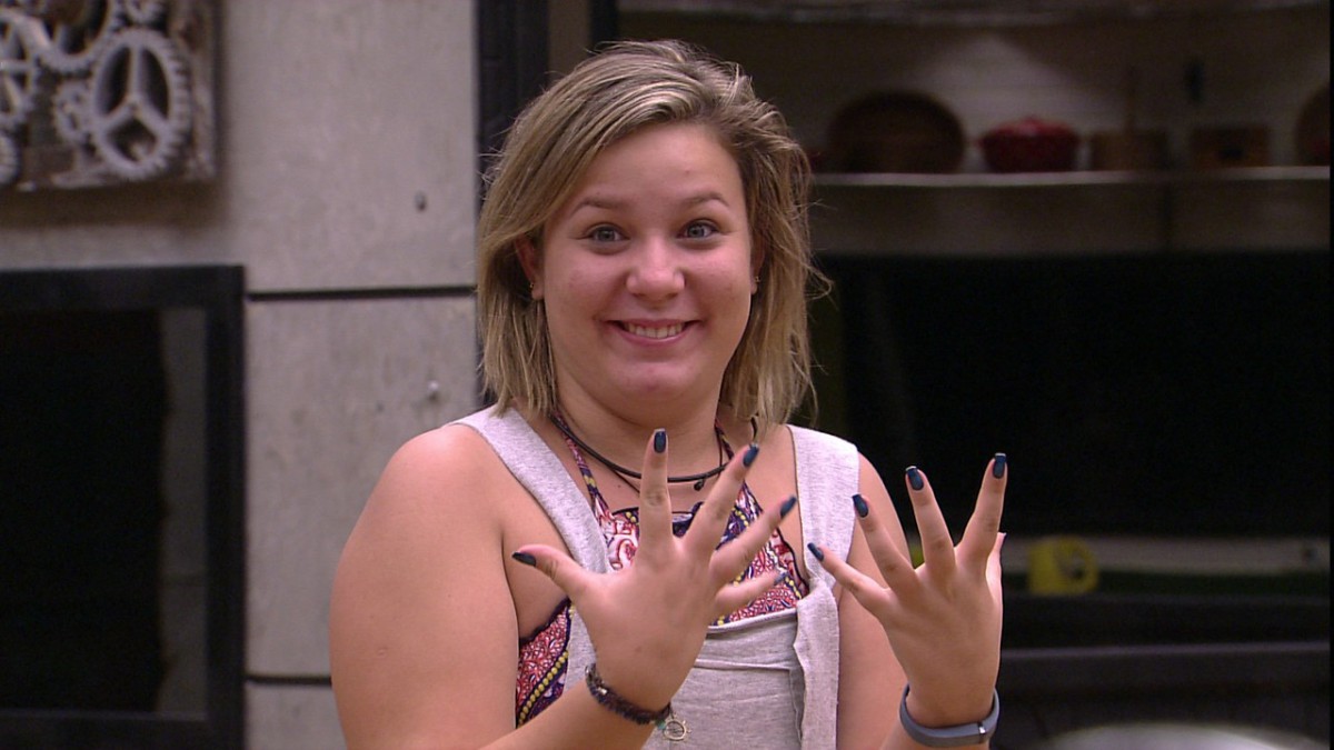 Cacau quando estava confinada no BBB