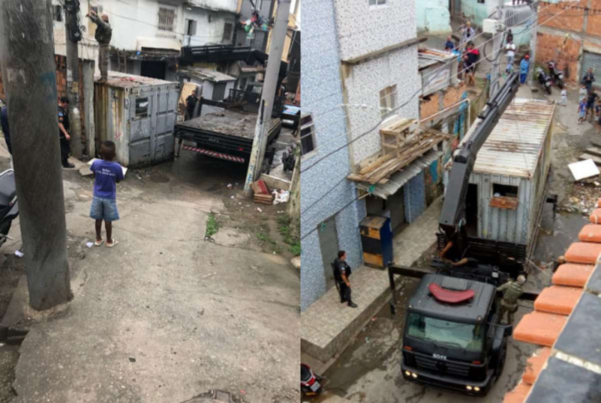 Base da UPP São Carlos é retirada - Divulgação