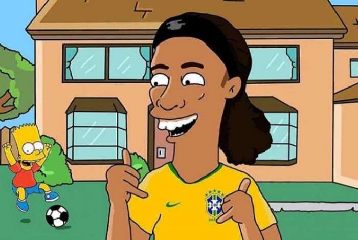 Ronaldinho Gaucho Nos Simpsons Craque Ganha Desenho De Artista Italiano O Dia Esporte