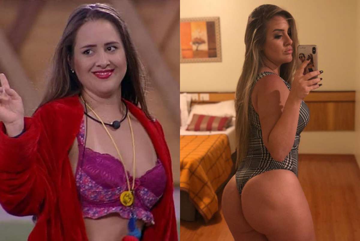 Patrícia Leite na época do 'BBB 18' e em foto atual